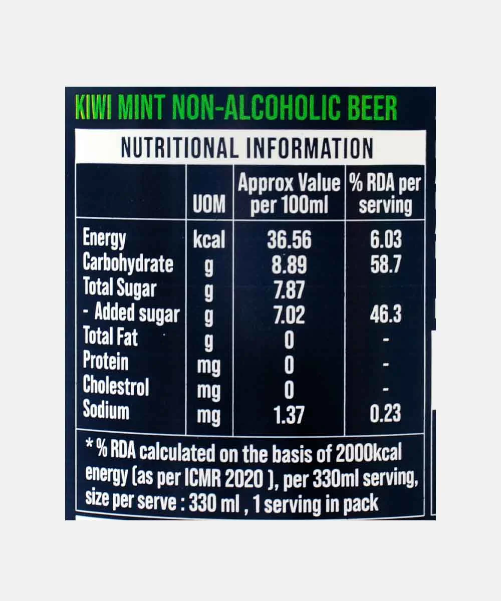 3 Sisters Kiwi Mint Non-Alcoholic 330 Ml - Image 3